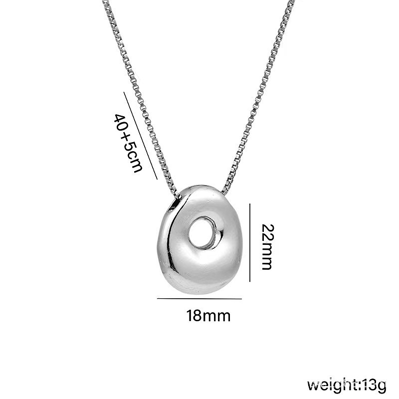 Valentine's Day Gift Bubble Letter Initial Necklace Christmas Gift for Her - MyMoonLampAu