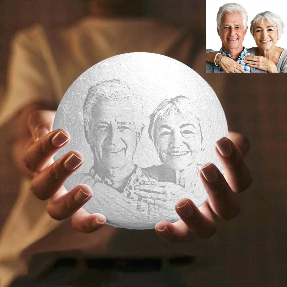 Customised 3D Photo Moon Lamp Anniversary Gifts for Couple Engraved Luna Lamp Perfect Gift For Friends