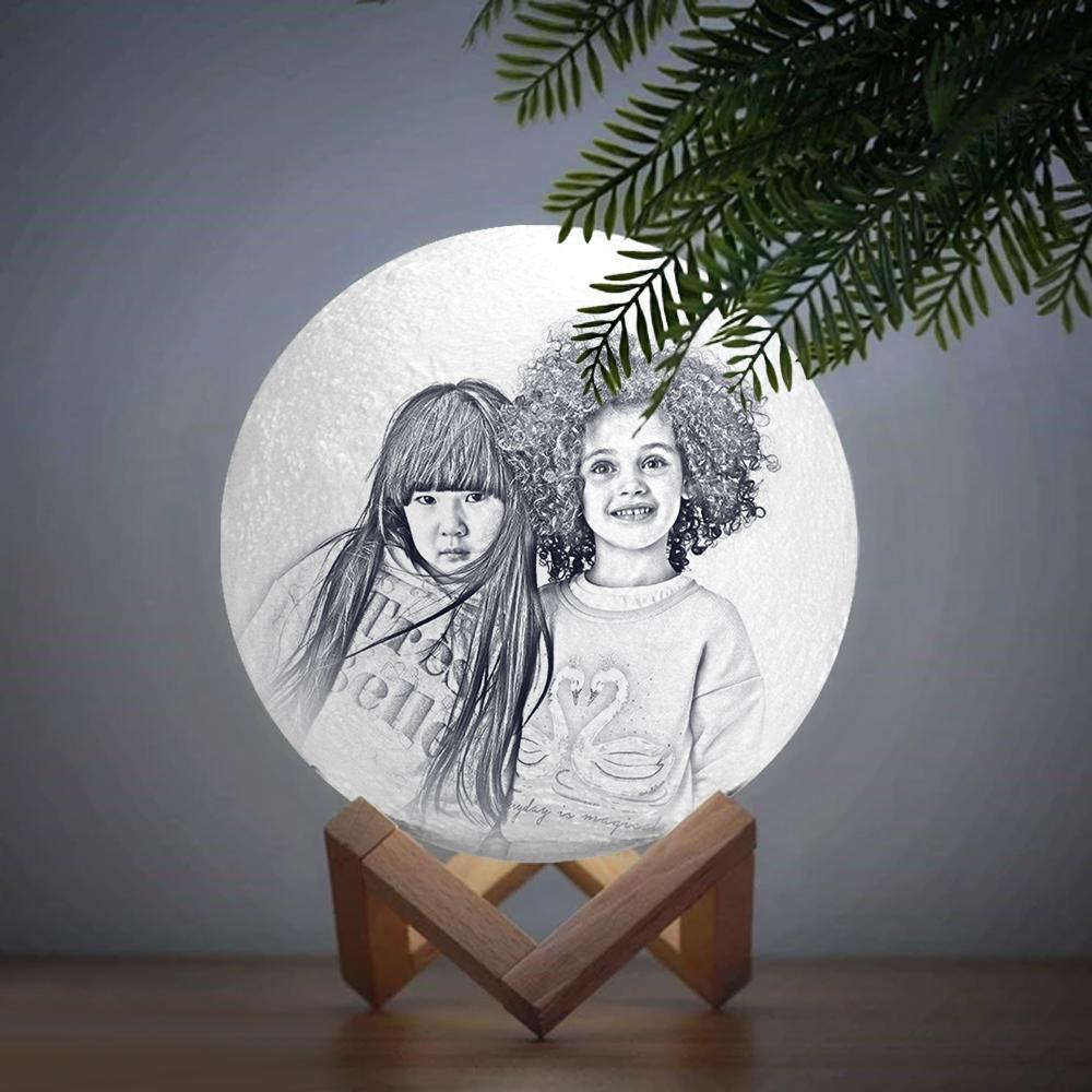 Customised 3D Photo Moon Lamp Engraved Luna Lamp Perfect Gift For Friends