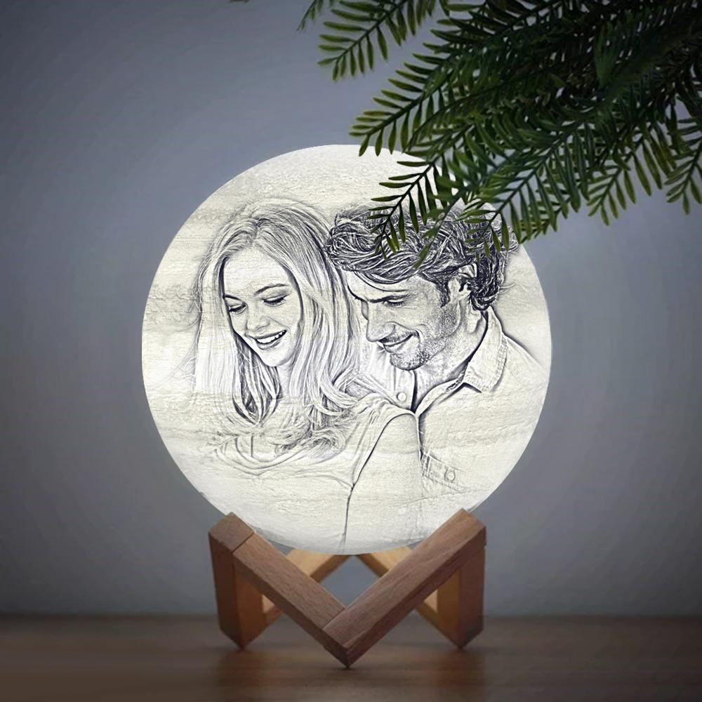 Custom Creative 3D Printed Jupiter Lamp Personalised Gift For Lover - Touch Two Colors (10-20cm)