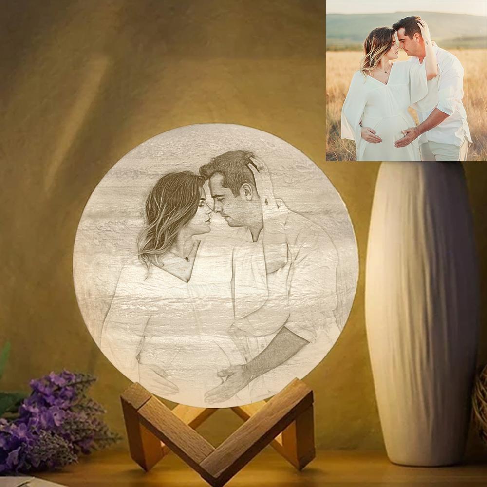 3D Printed Jupiter Lamp Personalized Sweet Lover - Touch Three Colors (10-20cm) - MyMoonLampAu