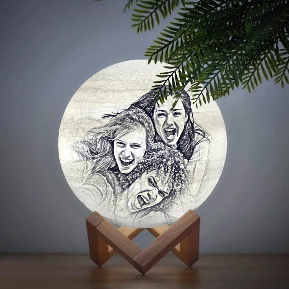 3D Printed Jupiter Lamp Personalized Lovely Friend - Touch Three Colors (10-20cm) - MyMoonLampAu