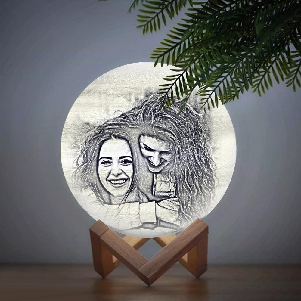 Personalized Best Friend 3D Printed Jupiter Lamp - Touch Three Colors (10-20cm)