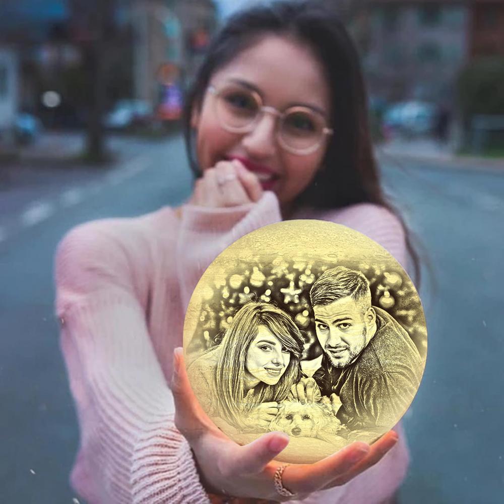 Sixteen Colors Personalized 3D Printed Jupiter Lamp,Gift For lover - Remote Control (10-20cm)