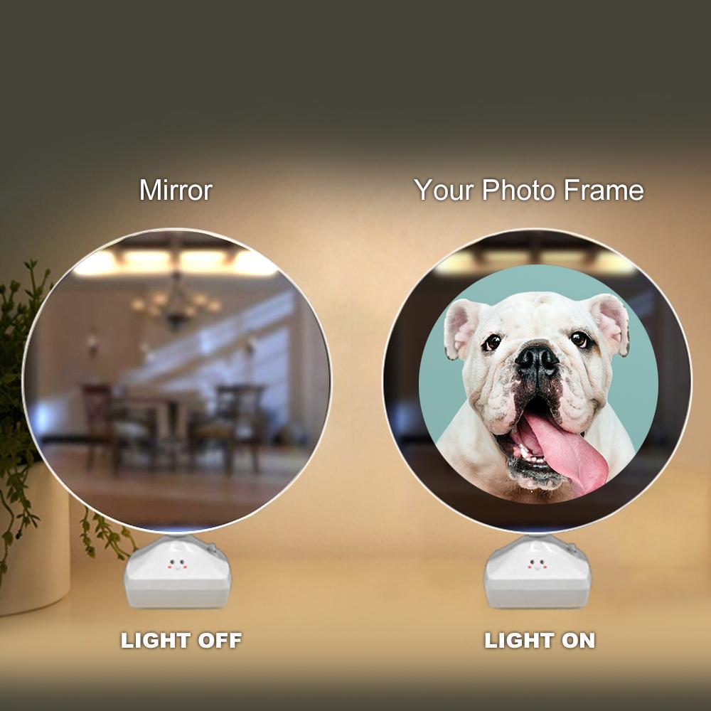 Magic Personalized Pet Photo Night Lamp, Two Ways - Mirror and Night Light