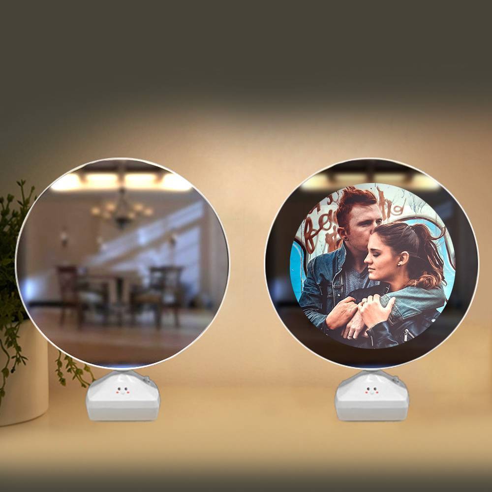 Magic Personalized Photo Night Lamp, Two Ways - Mirror and Night Light