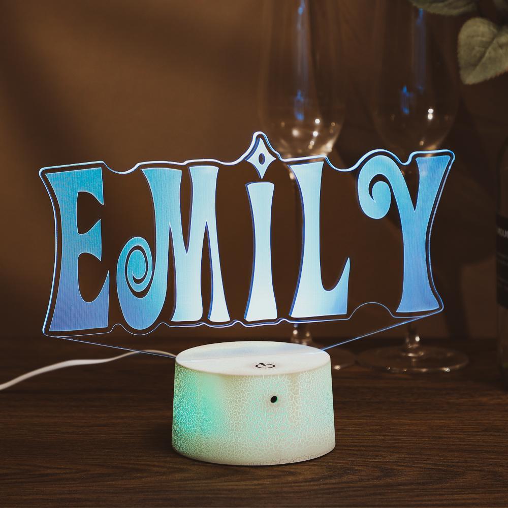 Custom LED Light Name Lamp Custom Light 7 colors Livingroom Nightlight