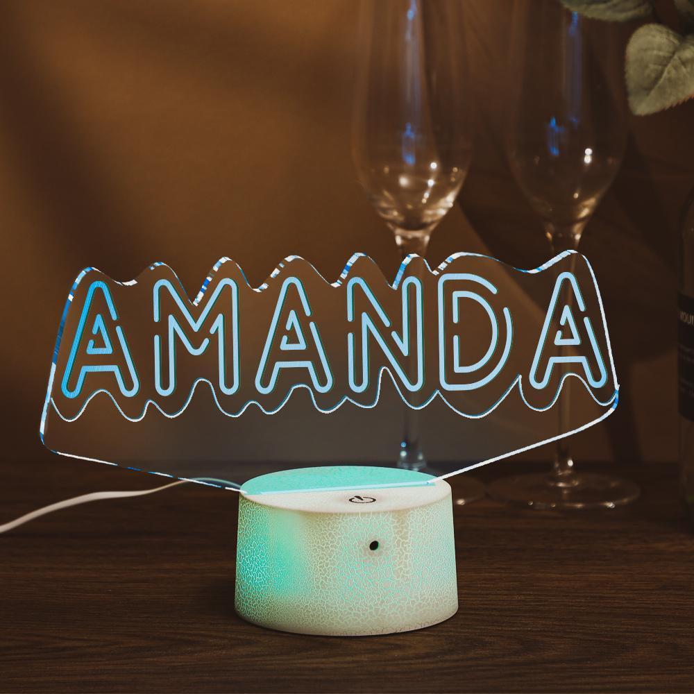 Gift for Baby Custom Name LED Lamp Name Light Bedroom Nightlight