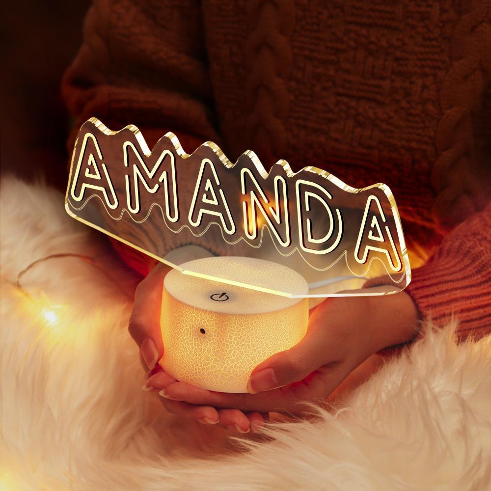 Gift for Baby Custom Name LED Lamp Name Light Bedroom Nightlight