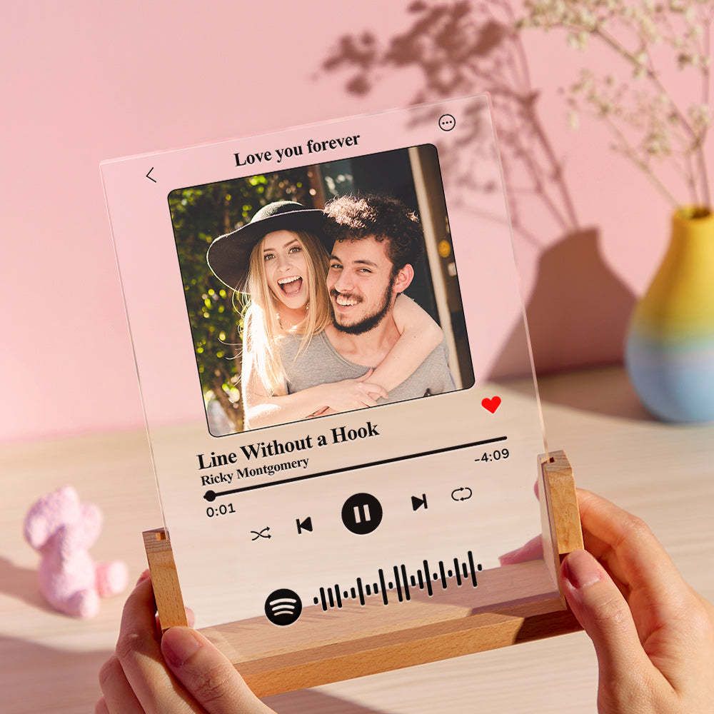 Spotify Code Colorful Photo Night Light Scannable Music Plaque Lamp Valentine's Day Gifts - mymoonlampau