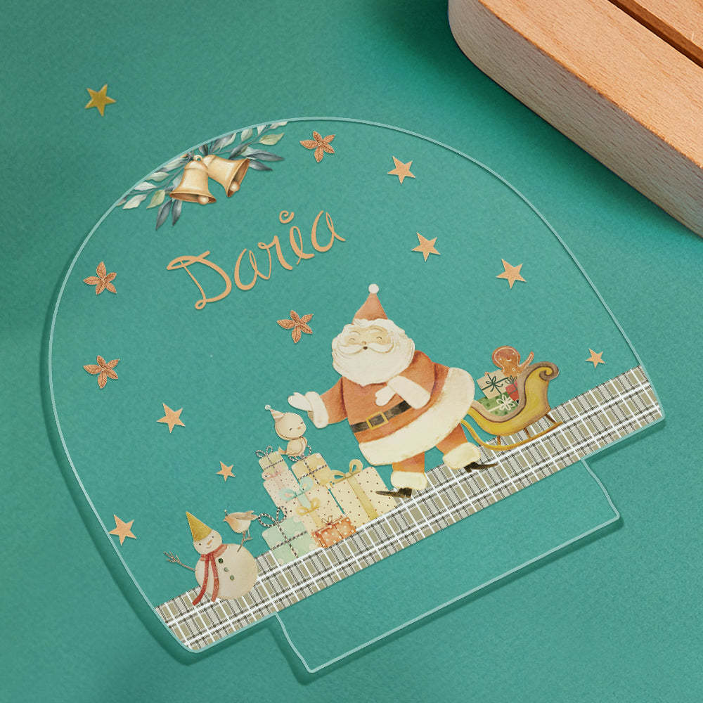 Custom Santa Name Night Light Personalized Baby Bedside Snowman Gift Night Light Christmas Gifts - mymoonlampau