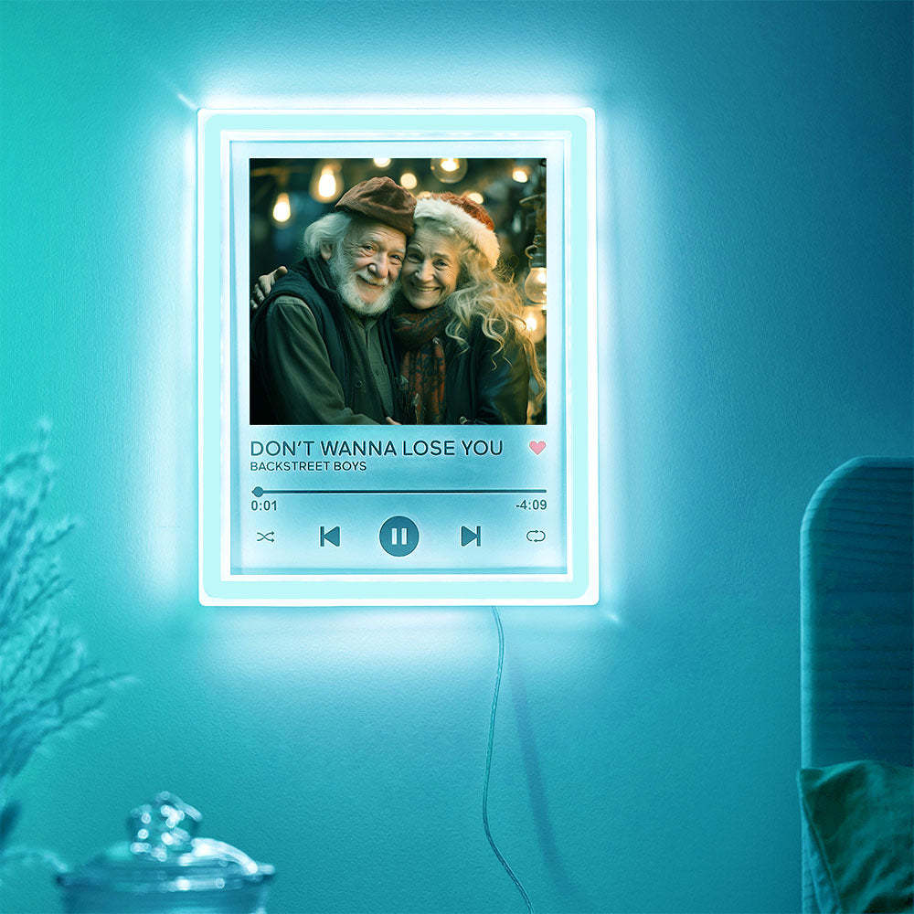 Custom Photo Night Light Personalized Music Neon Plaque Christmas Gifts - mymoonlampau