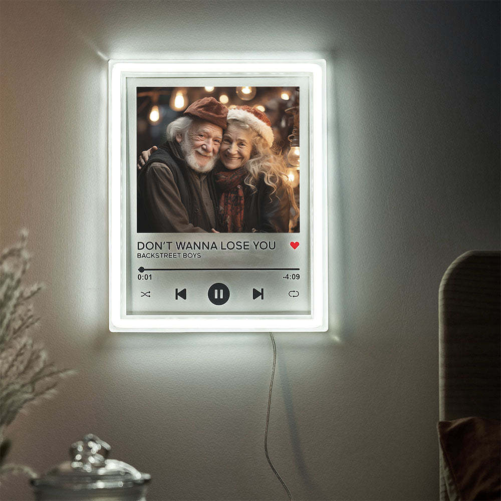 Custom Photo Night Light Personalized Music Neon Plaque Christmas Gifts - mymoonlampau