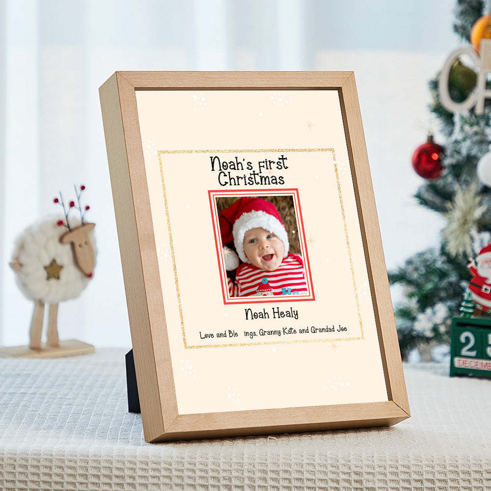 Custom Photo Lamp Baby's First Christmas Gift Personalized Light - mymoonlampau