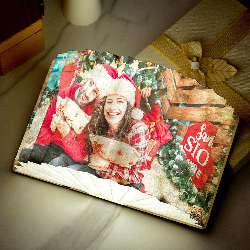 Custom Photo Book Lamp Christmas Gifts Personalized Home Decor - mymoonlampau