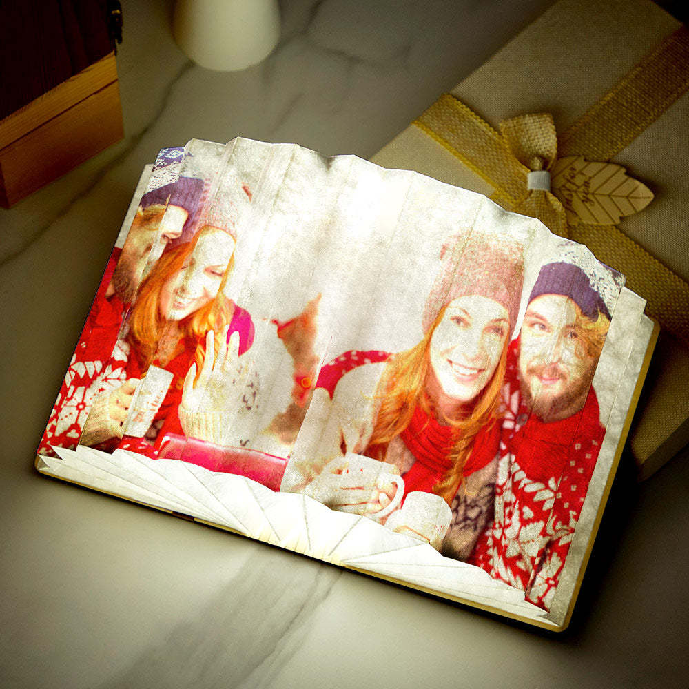 Custom Photo Book Lamp Christmas Gifts Personalized Home Decor - mymoonlampau