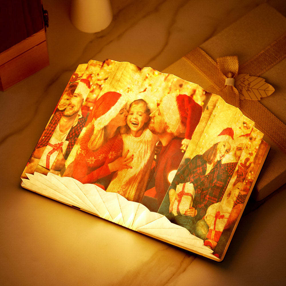 Custom Photo Book Lamp Christmas Gifts Personalized Home Decor - mymoonlampau