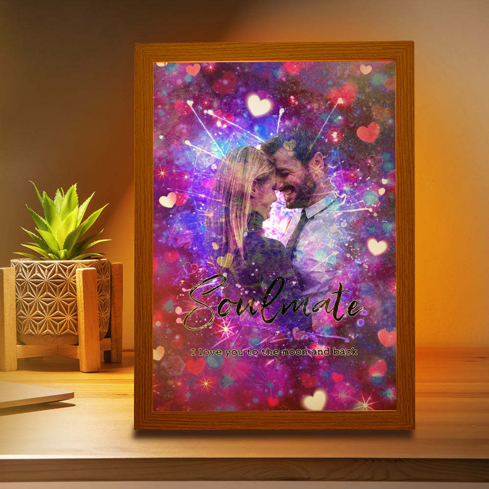 Custom Vintage Photo Lamp Personalized Text Light Valentine's Day Gifts For Her - mymoonlampau