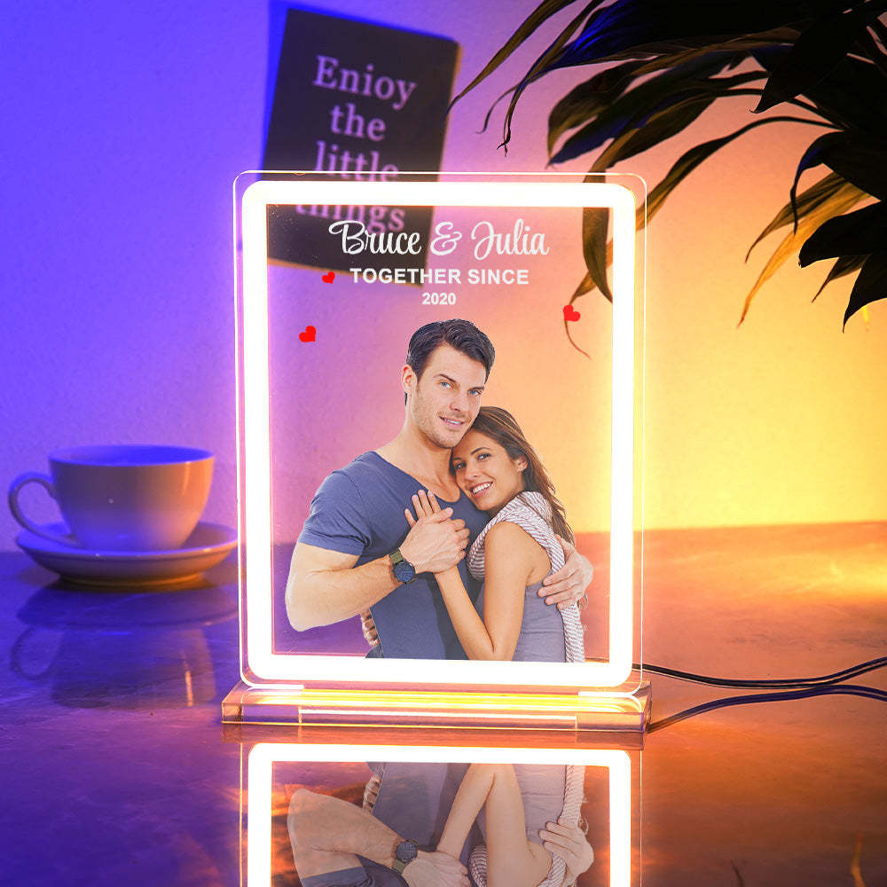 Custom Photo Neon Light With Multiple Color Options Best Gift For Valentine - mymoonlampau
