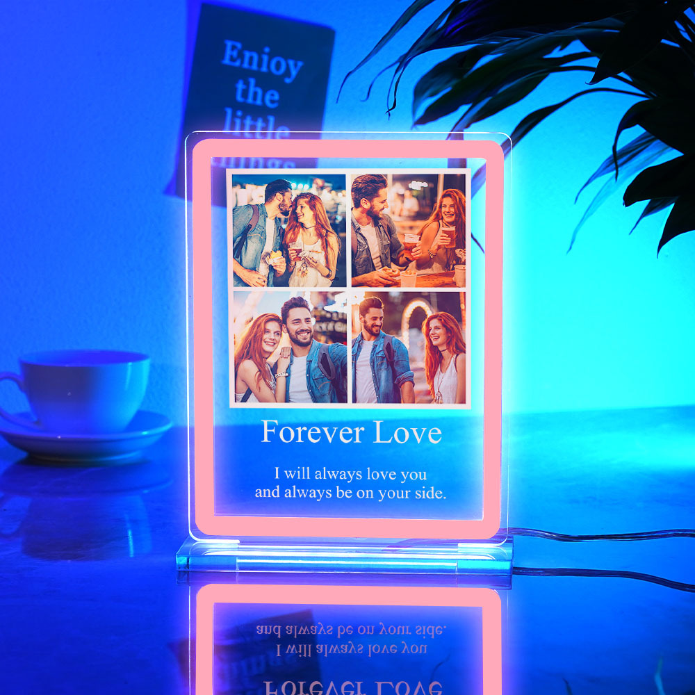 Custom Photo Night Light With Text  Neon Sign LED Lamp Anniversary Gifts - mymoonlampau