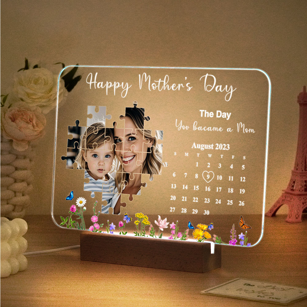 The Day You Became My Mother Light Frame Box Personalized Gift Mother's Day Gifts - MyMoonLampAu