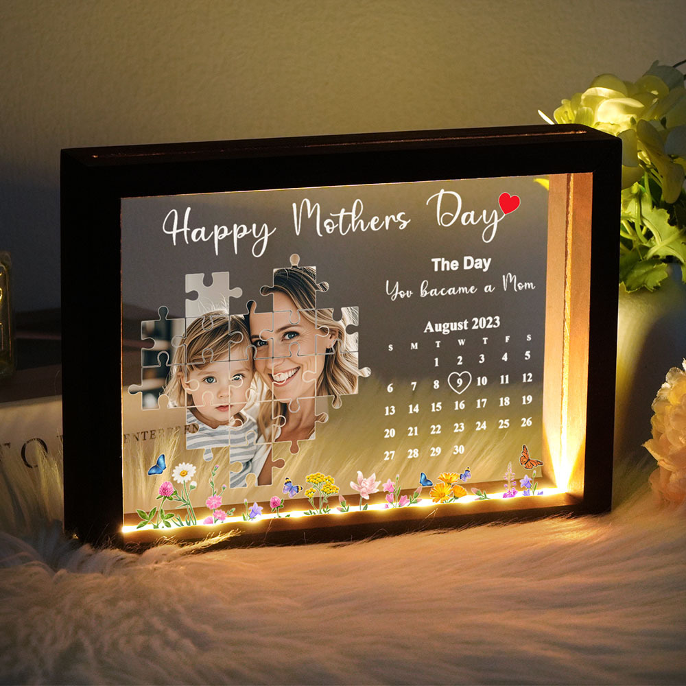 The Day You Became My Mother Light Frame Box Personalized Gift Mother's Day Gifts - MyMoonLampAu