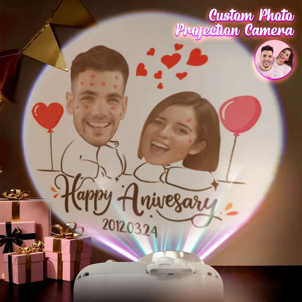 Personalized Projection Camera | Custom Photo & Theme Slide Projector Birthday Gift for Lover Kids - MyMoonLampAu