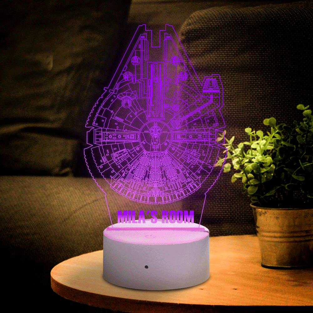 Personalised 3D Star Wars With Custom Name Night Light Gift For His