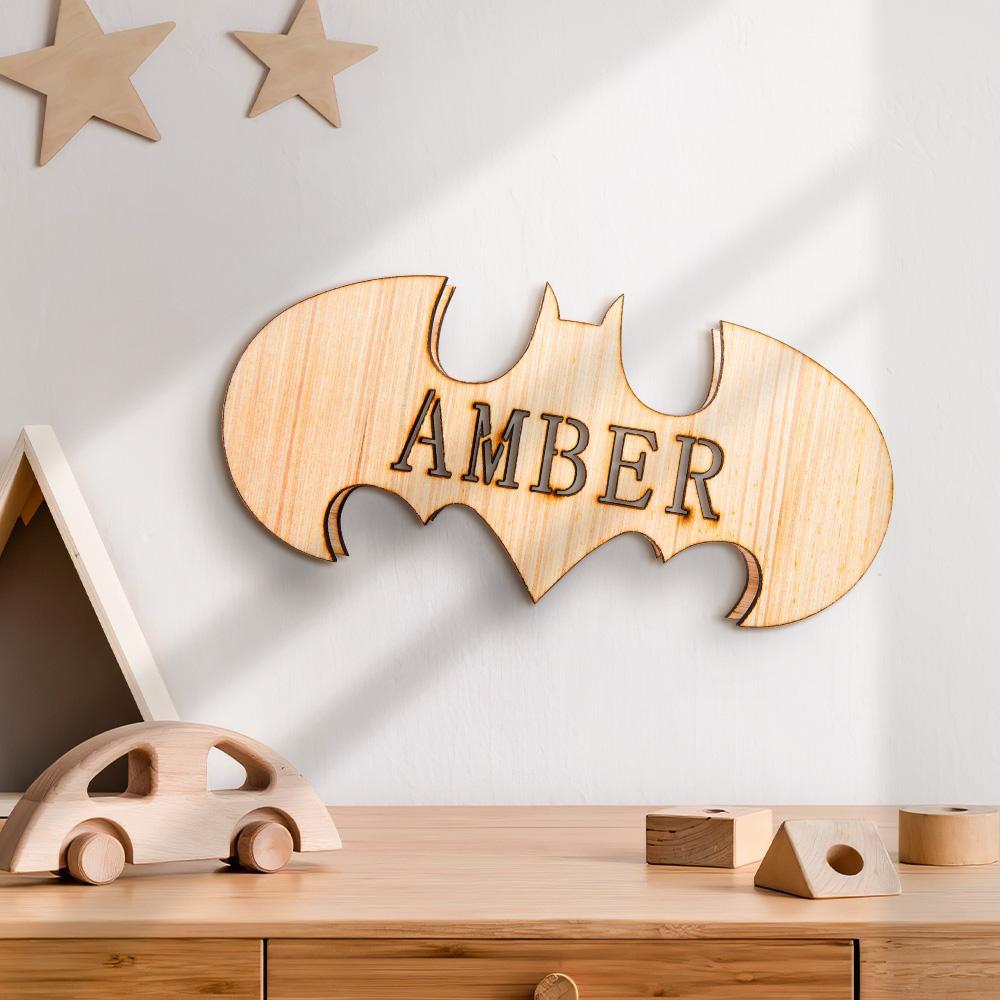 Custom Name Sign Dinasour Natural Wall Sconce Wooden Wall Lamp Wall Decor Kids Room Decor Boys