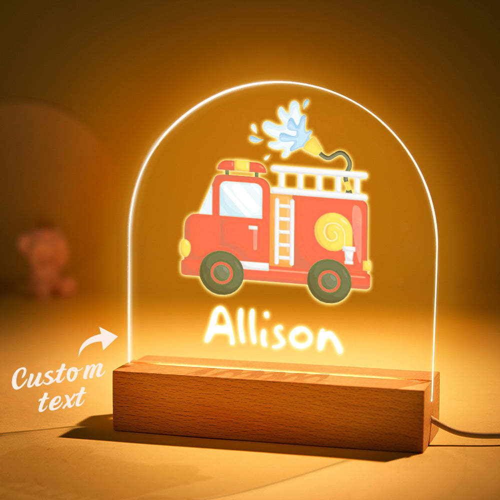 You could add your son name on the custom night light
