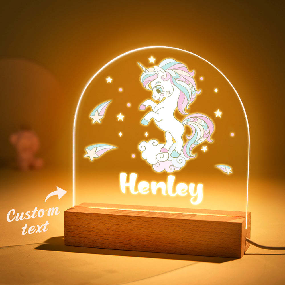 You could add your son name on the custom night light
