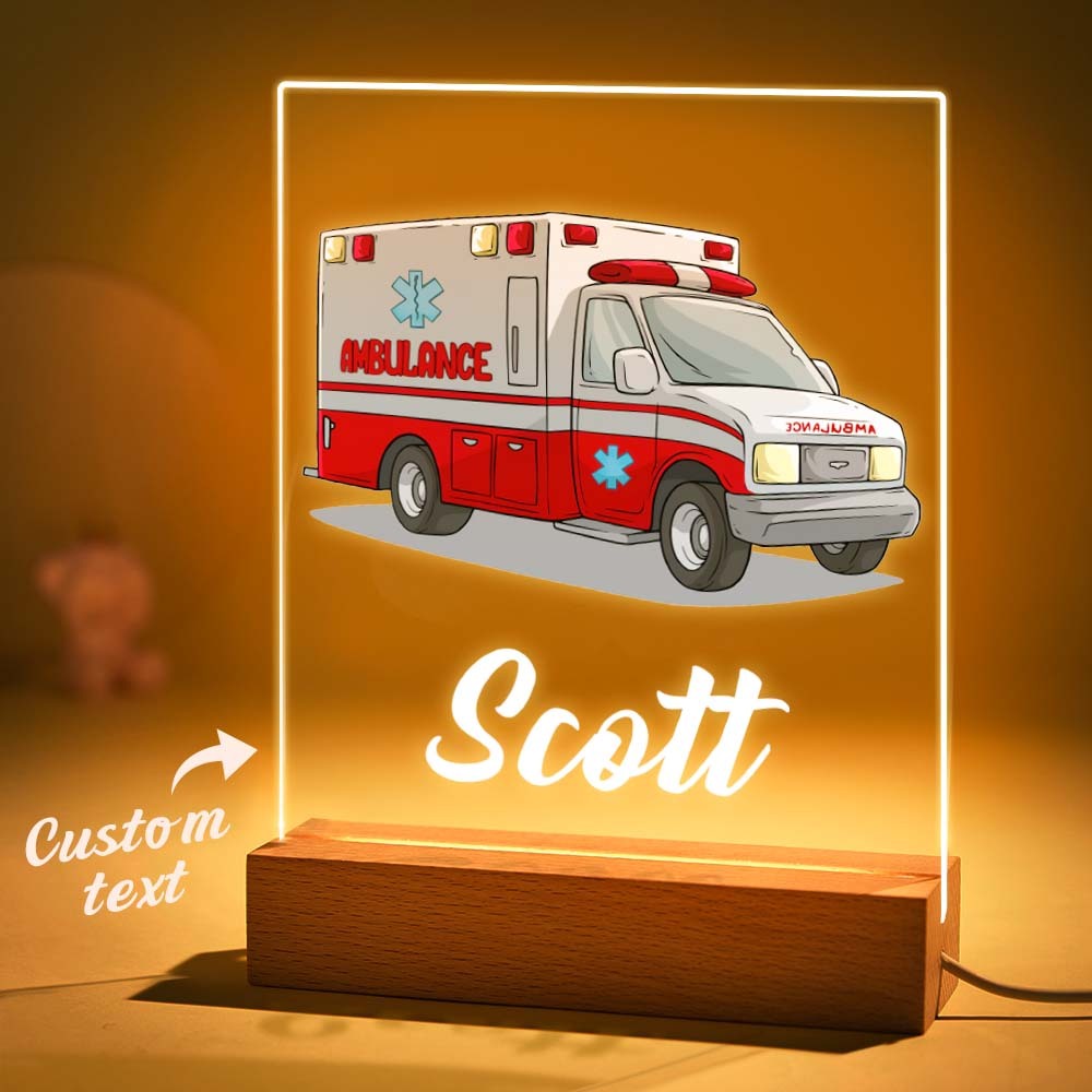 You could add your son name on the custom night light
