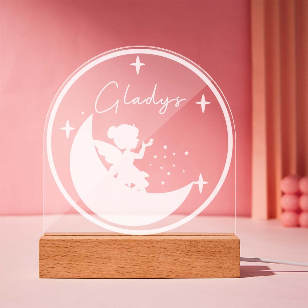 Custom Name Acrylic Night Light Personalized Lamp Fairy Desk Lamp Gift for Kids Adult - mymoonlampau