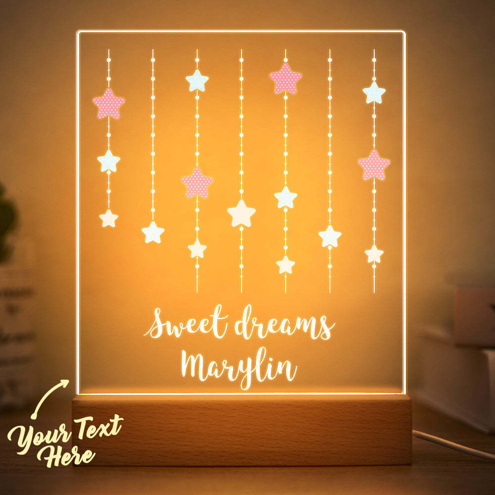 You could add your son name on the custom night light