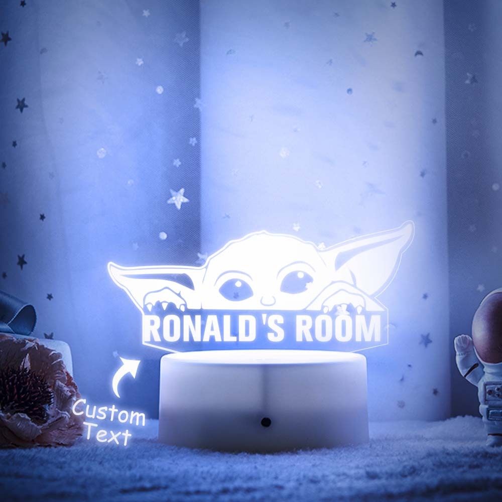 You could add your son name on the custom night light