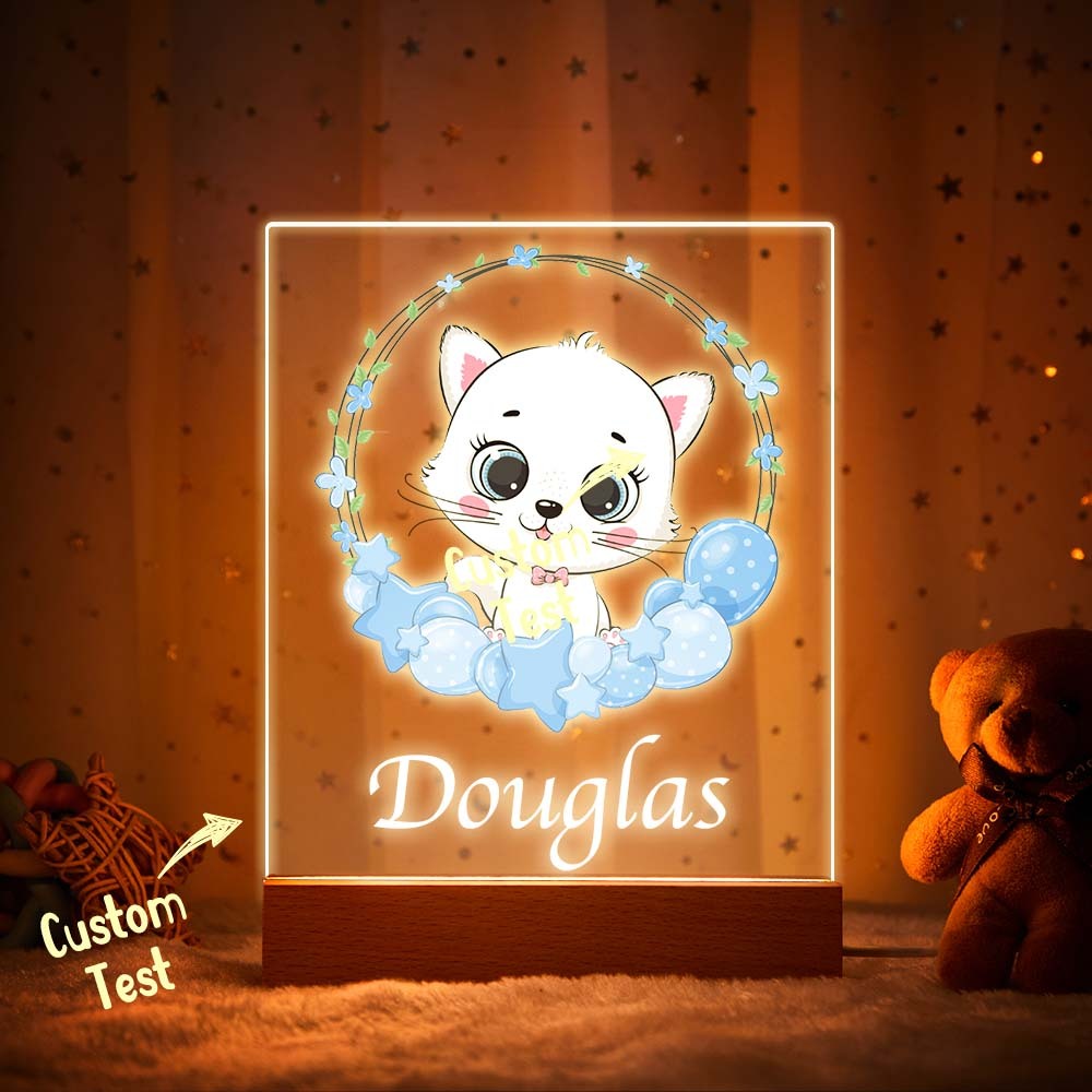 You could add your son name on the custom night light