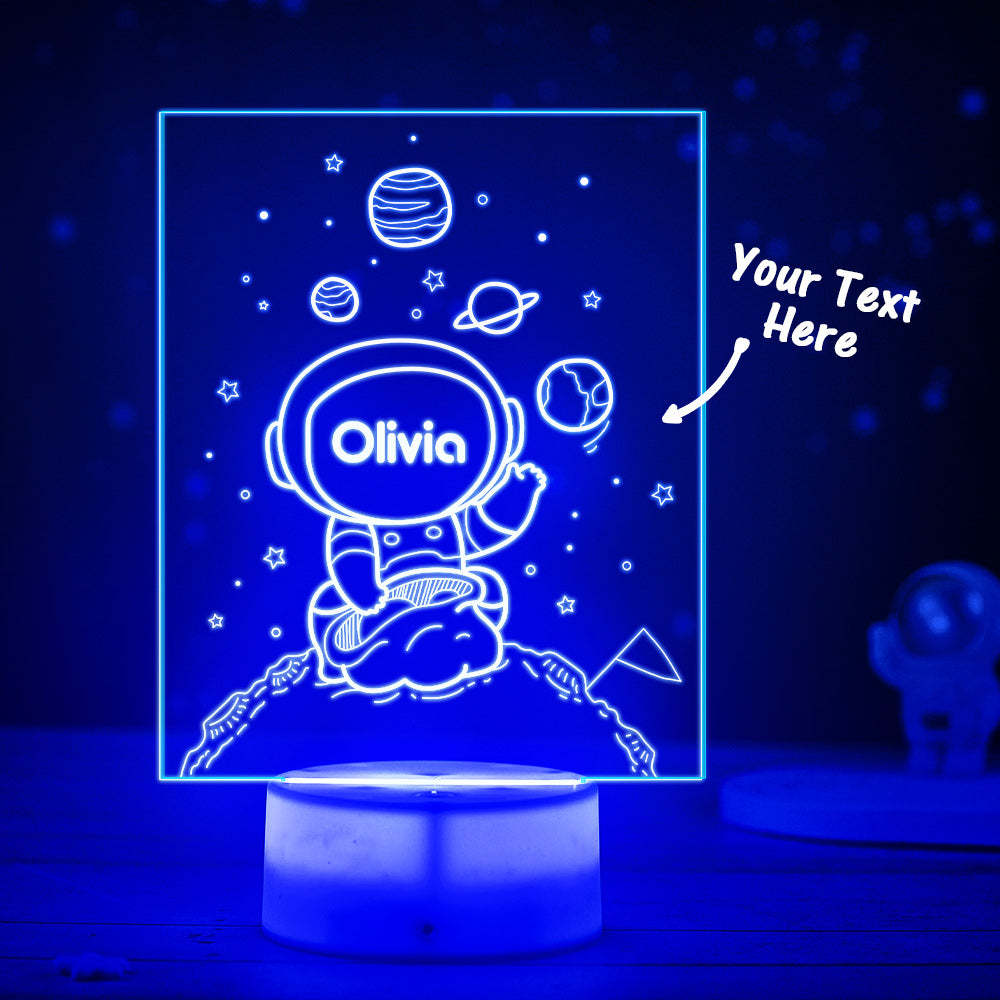 You could add your son name on the custom night light