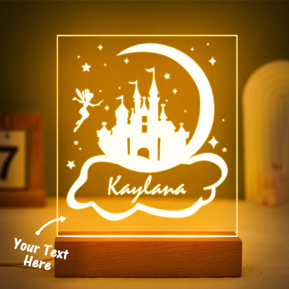 You could add your son name on the custom night light
