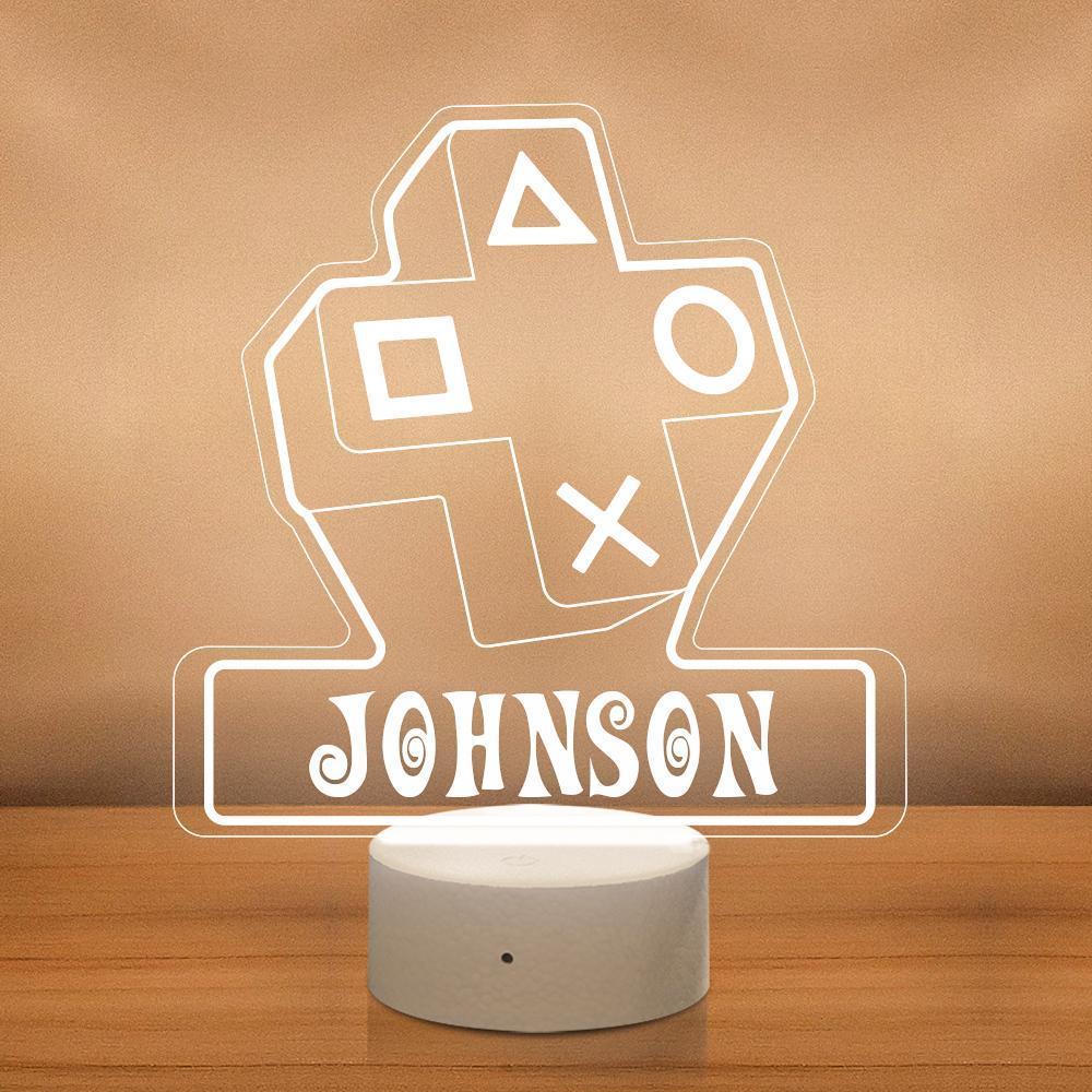 Personalised Name Gamepad Night Light Kids Bedroom Decor Gifts for Boys