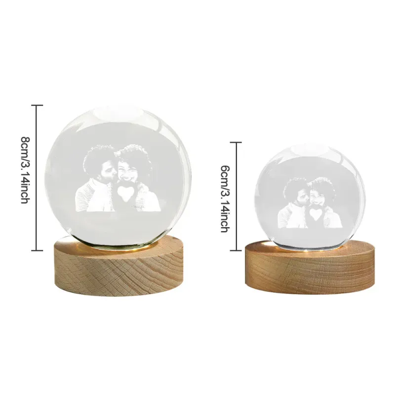 Customized B-Ultrasound Pet Photo 3D Crystal Ball Gift for Pet Lover - MyMoonLampAu