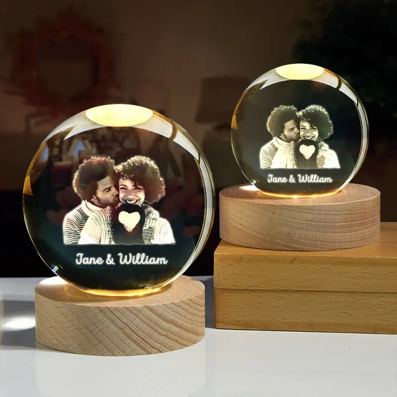 Customized B-Ultrasound Photo 3D Crystal Ball Gift for Couple - MyMoonLampAu