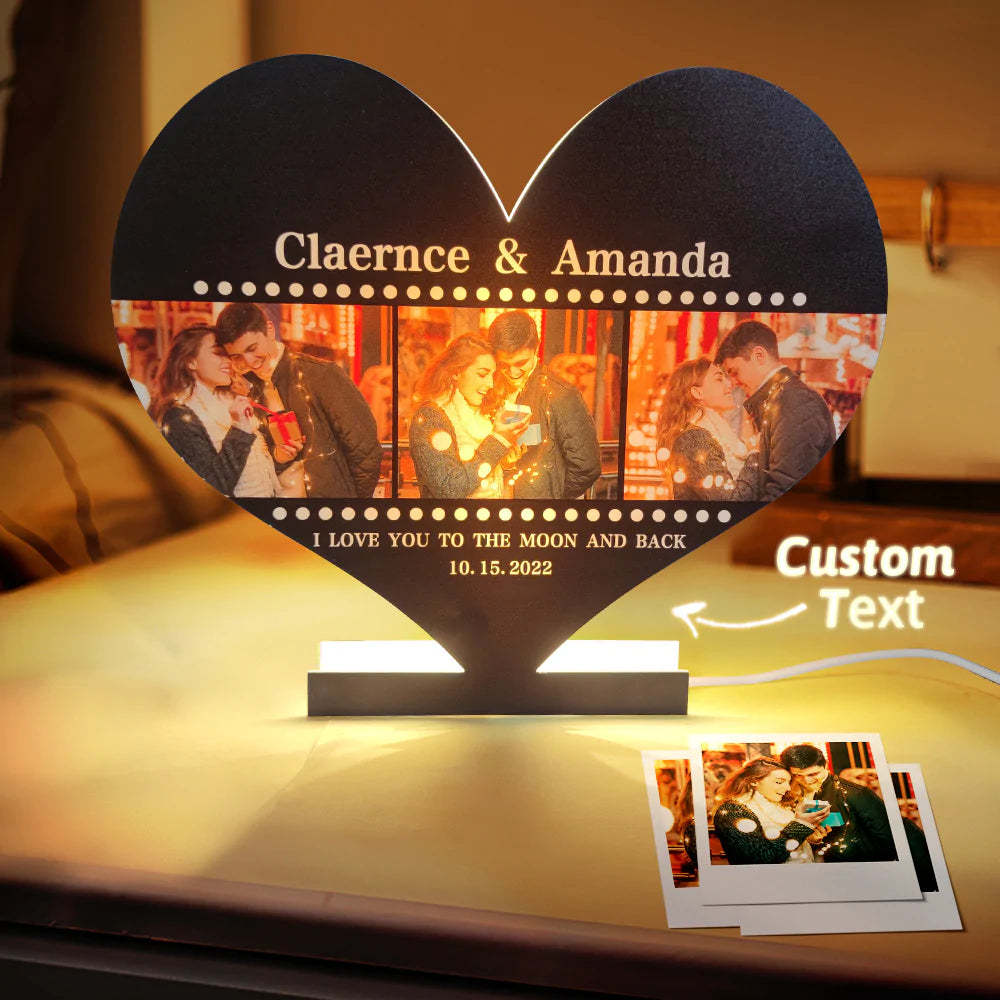 Personalized Film Photo Heart-shaped Light Gift for Lover - mymoonlampau