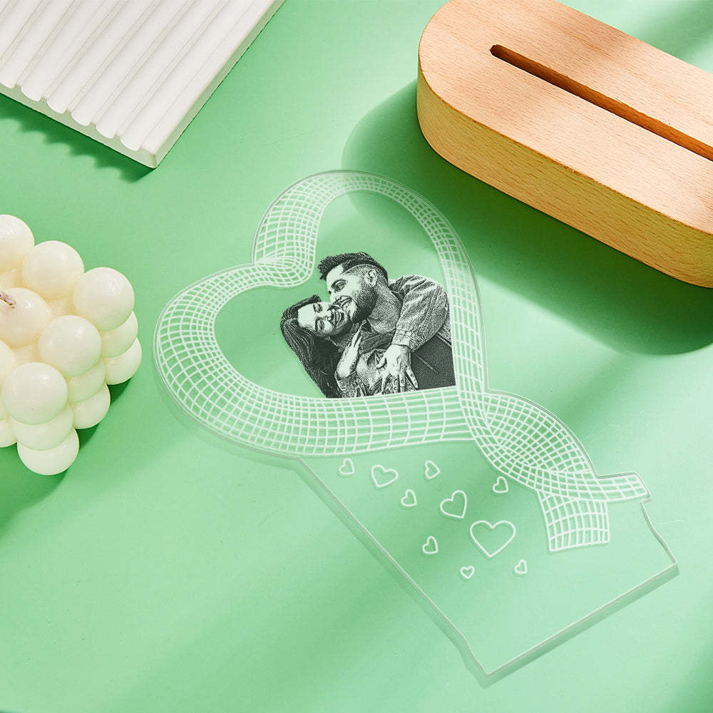 Custom Photo 3D Led Lamp Unique Colorful Night Light Couple Valentine's Day Gift - mymoonlampau