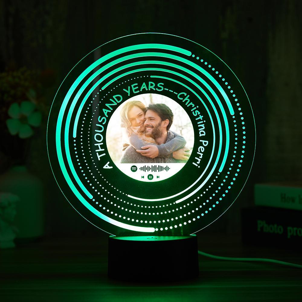 Personalised Spotify Lamp Album Cover Light Couple Song Plaque Night Light Perfect Gifts For Her