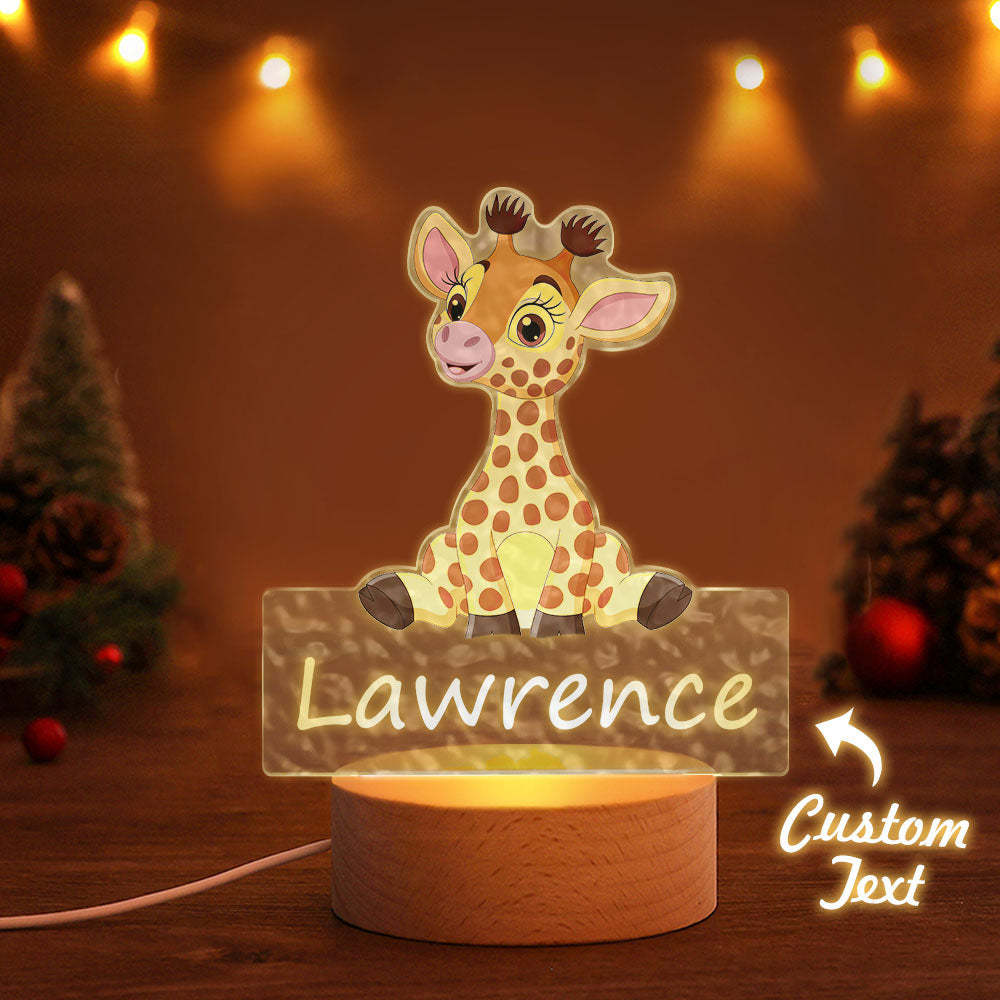 You could add your name on the custom night light