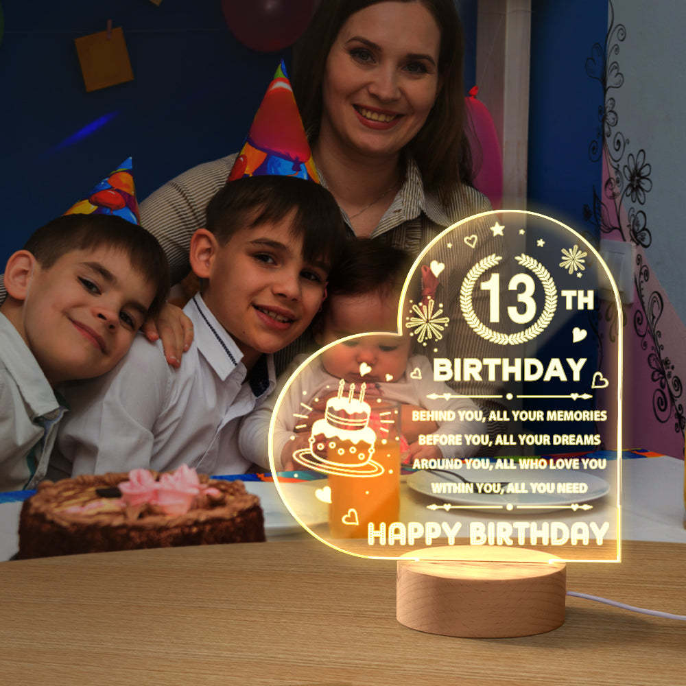 Personalised Night Light Custom Acrylic Lamp Birthday Gifts for Friends or Family - mymoonlampau