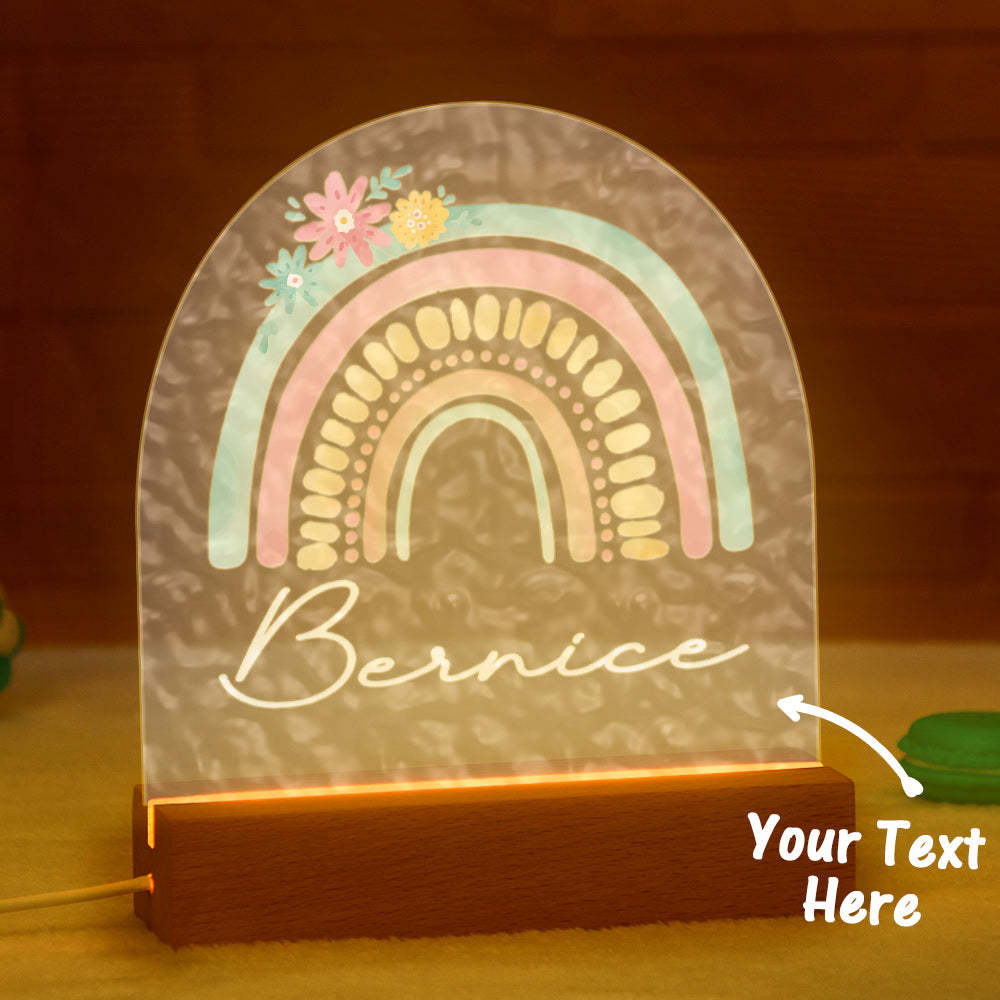 You could add your son name on the custom night light