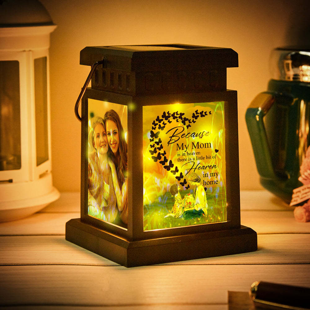 Anniversary Gifts for Couple, Personalized Photo Engraved Lantern Nightlight Lamp Memorial Lamp Solar Garden Light - mymoonlampau
