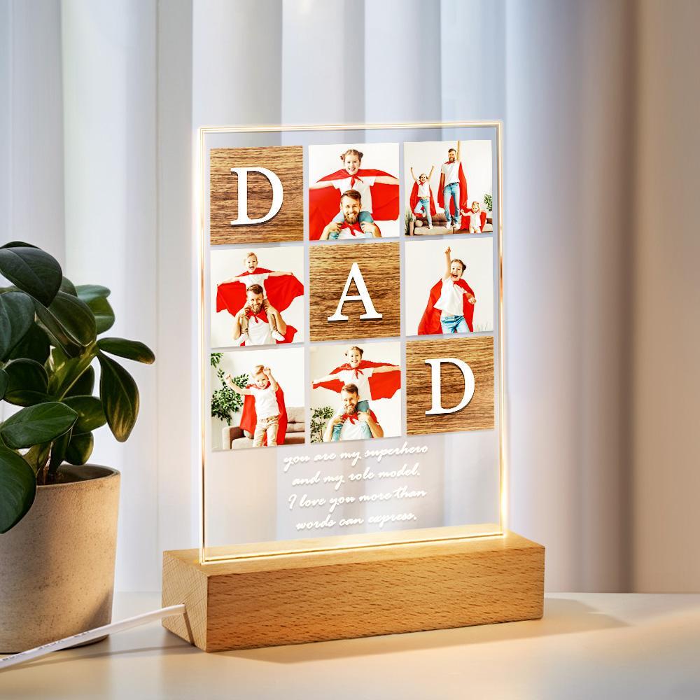 Father's Day Night Light Special Lamp for Dad Custom Photo Lamp