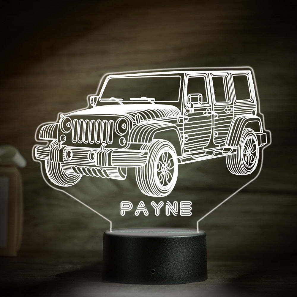 Custom Car Toy Night Light Personalized Name Lamp Multi Color For Boys Room and Baby Gifts - mymoonlampau